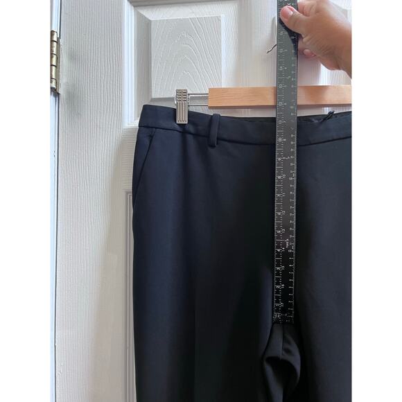 Theory Black Treeca 4 Modern Crepe Pants Size 12 Office Work Classic - Picture 8 of 12